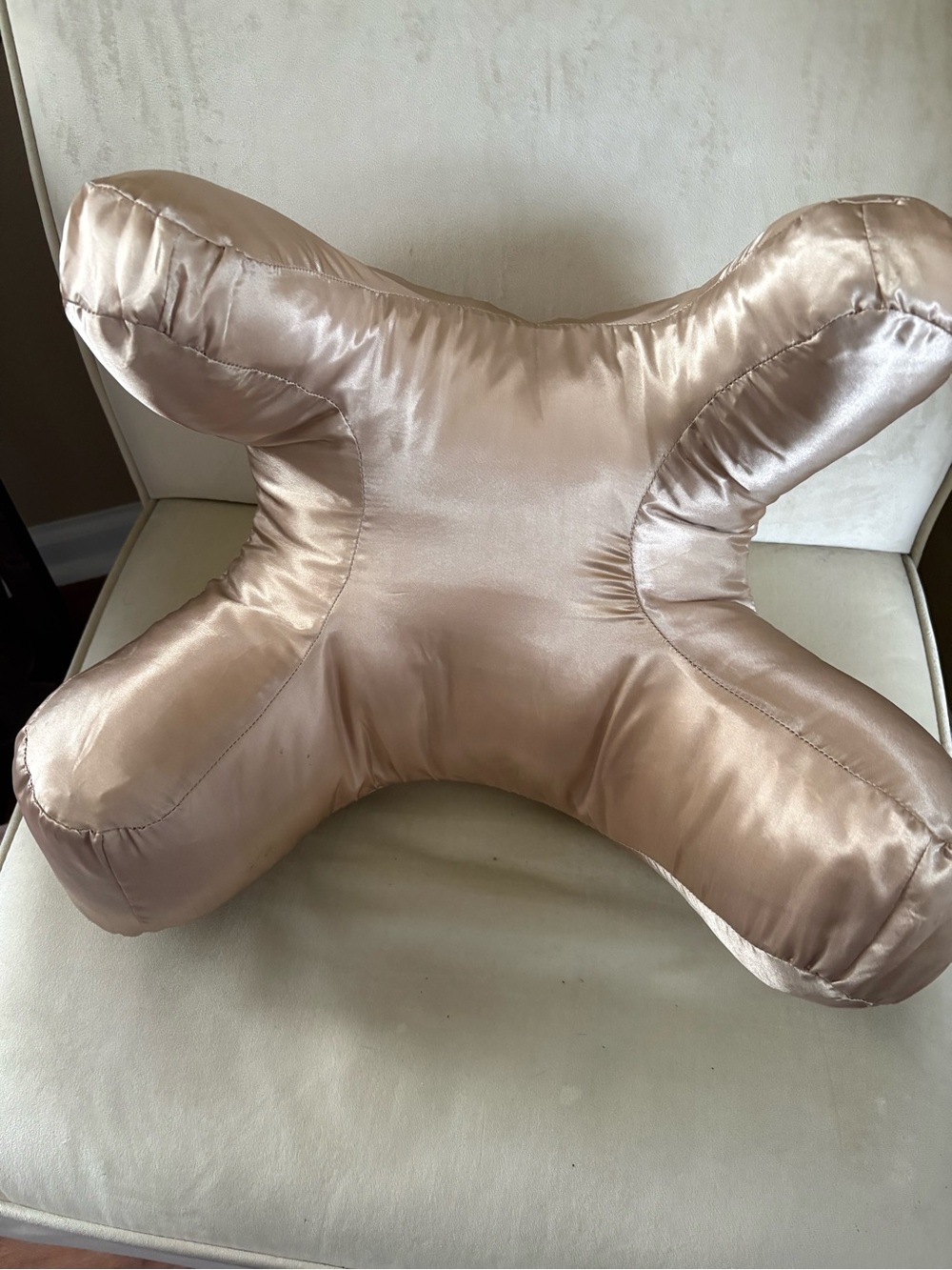 Luxury Satin Star Neck Pillow - Champagne